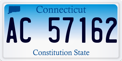 CT license plate AC57162