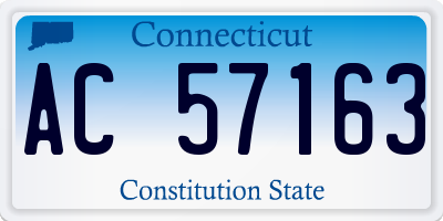 CT license plate AC57163