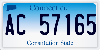 CT license plate AC57165