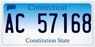 CT license plate AC57168