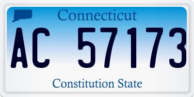 CT license plate AC57173