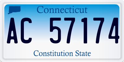 CT license plate AC57174