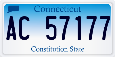 CT license plate AC57177