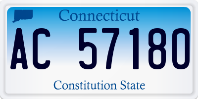CT license plate AC57180