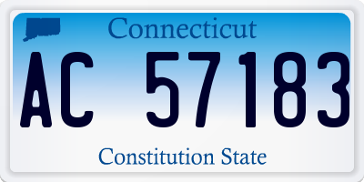 CT license plate AC57183