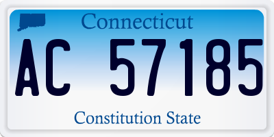 CT license plate AC57185