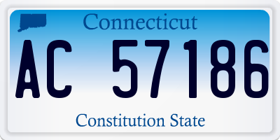 CT license plate AC57186