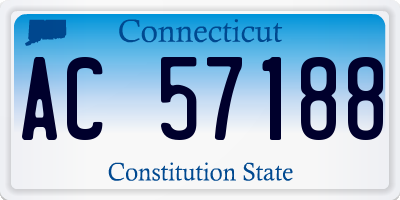 CT license plate AC57188