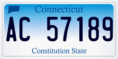 CT license plate AC57189