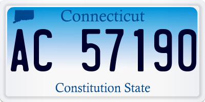 CT license plate AC57190