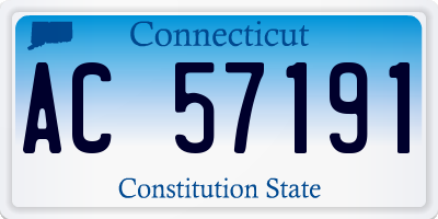 CT license plate AC57191