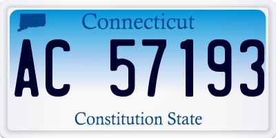 CT license plate AC57193