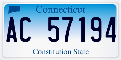 CT license plate AC57194