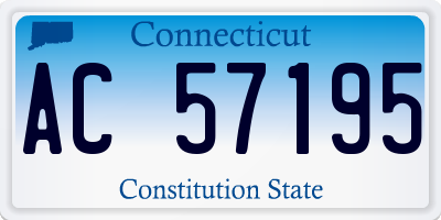 CT license plate AC57195