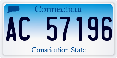 CT license plate AC57196