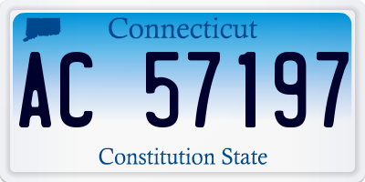 CT license plate AC57197