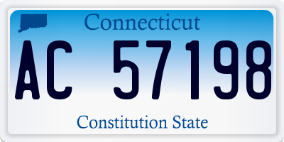 CT license plate AC57198