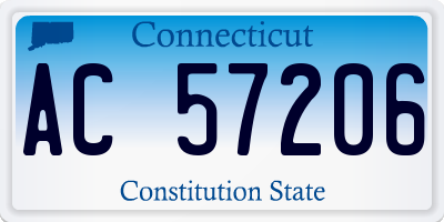 CT license plate AC57206