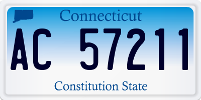 CT license plate AC57211