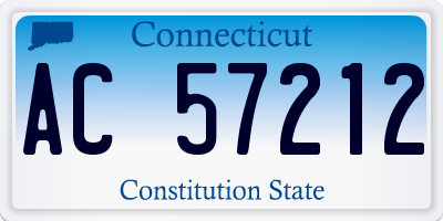 CT license plate AC57212