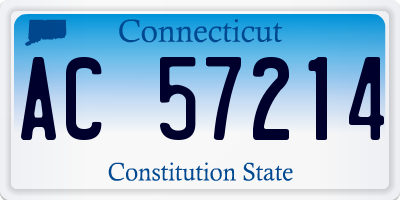 CT license plate AC57214