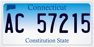 CT license plate AC57215