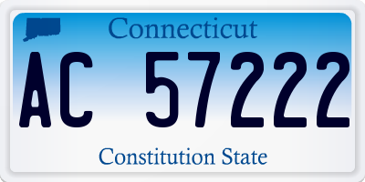 CT license plate AC57222