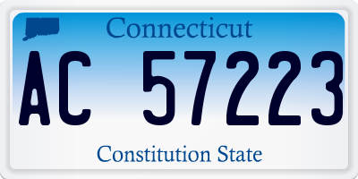 CT license plate AC57223