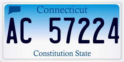 CT license plate AC57224