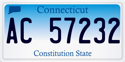 CT license plate AC57232