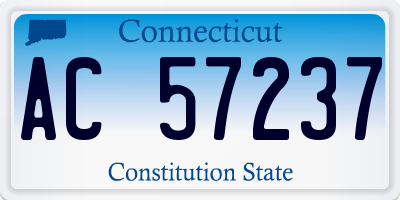 CT license plate AC57237