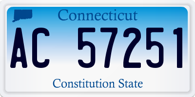 CT license plate AC57251