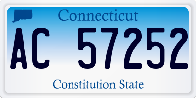 CT license plate AC57252