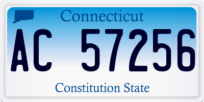 CT license plate AC57256