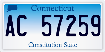 CT license plate AC57259