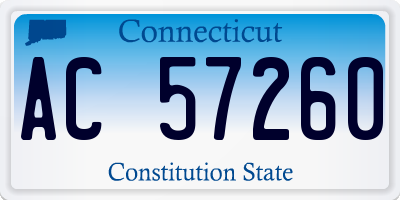 CT license plate AC57260