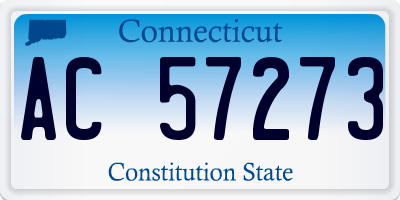 CT license plate AC57273