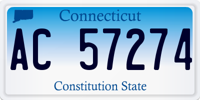 CT license plate AC57274