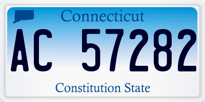 CT license plate AC57282