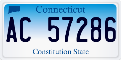 CT license plate AC57286