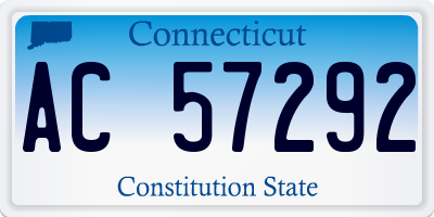 CT license plate AC57292