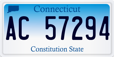 CT license plate AC57294