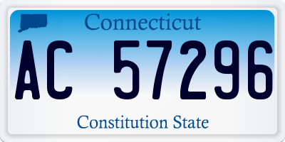 CT license plate AC57296