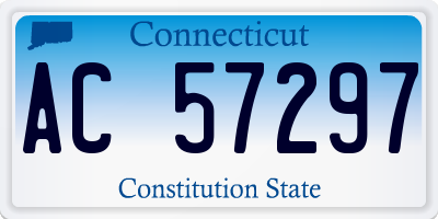 CT license plate AC57297