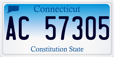 CT license plate AC57305