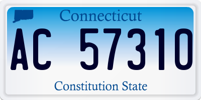 CT license plate AC57310