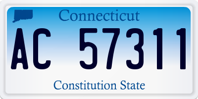 CT license plate AC57311