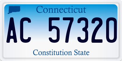 CT license plate AC57320