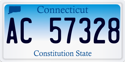 CT license plate AC57328