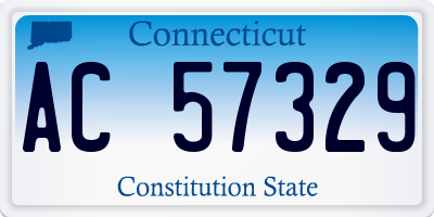 CT license plate AC57329